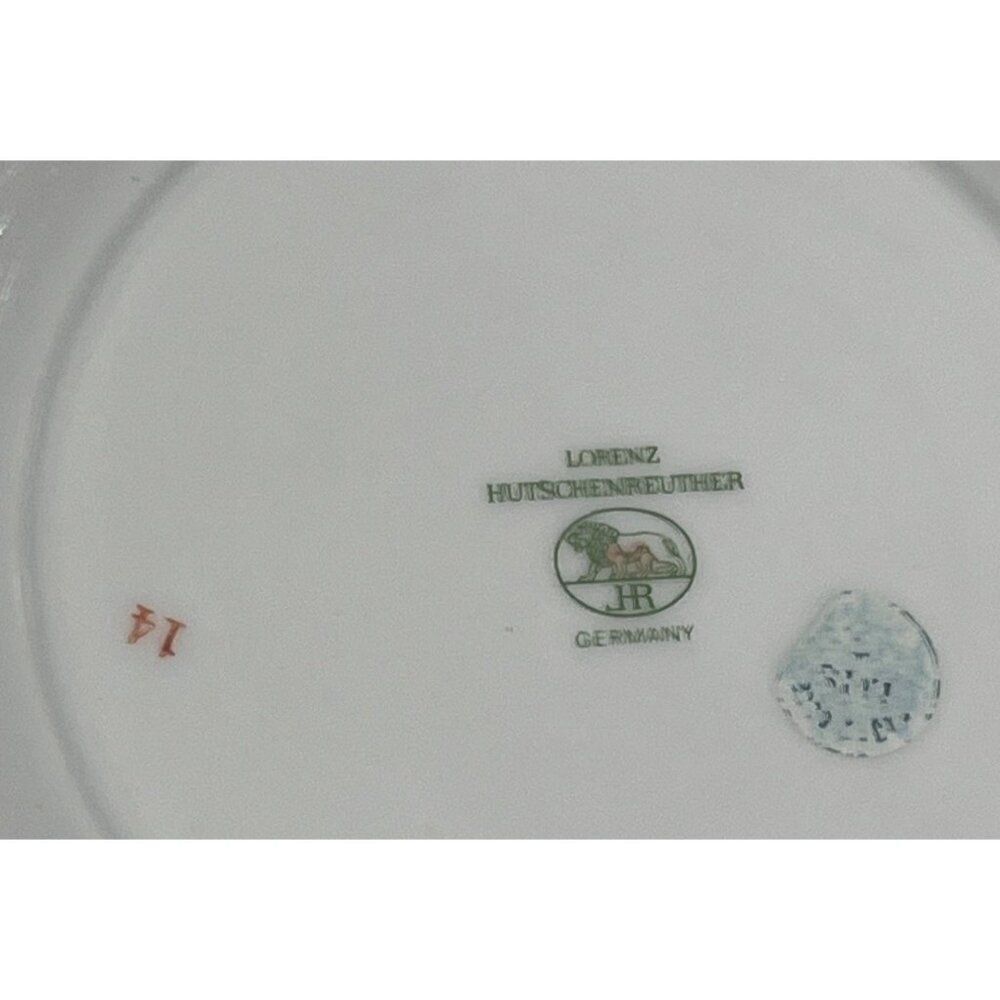 Vintage Hutschenreuther Gray Rose 10" Round Vegetable Bowl Porcelain Germany - Picture 4 of 5